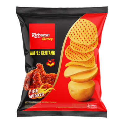 Jual Richeese Keripik Kentang Waffle Rasa Fire Wings 54 g | Shopee ...