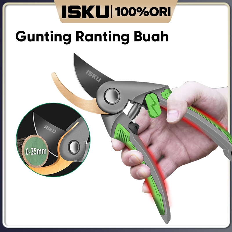 Jual ISKU Gunting Dahan 8 Inch Dan Ranting Bunga Tanaman Gunting Kebun ...