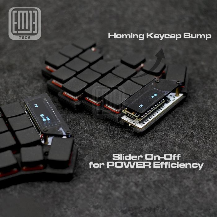 Jual Chocofi Wireless Low Profile Split Mechanical Keyboard Kailh Choc ...