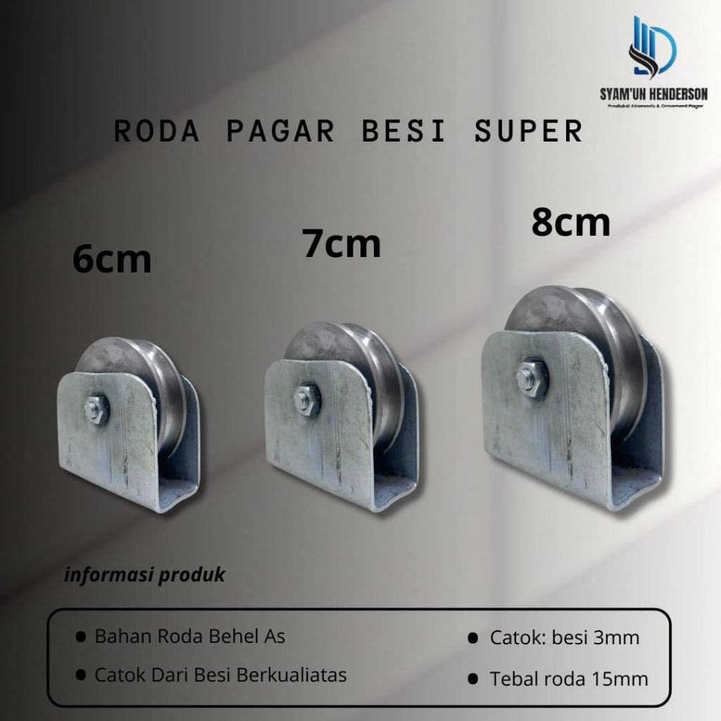 Jual Roda Pagar Besi Bulat | Roda Super | Roda Besi | Ukuran 6 7 8 10 ...