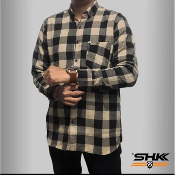Kemeja Flanel Kotak Biru Hitam