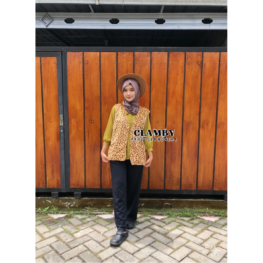 Jual Vest Motif Leopard Rompi Cowboy Rimba Dewasa/Rompi Rimba Berkuda ...