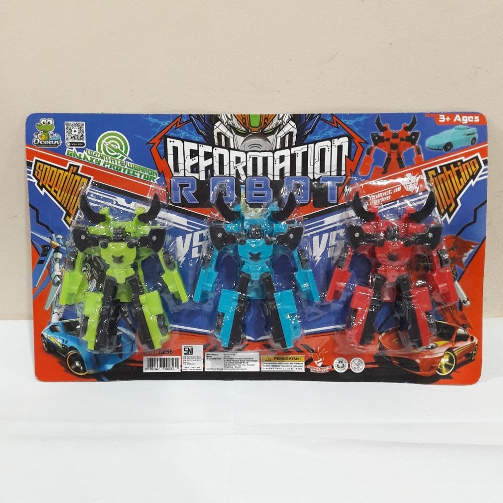 Jual MAINAN ROBOT TRANSFORMERS JADI MOBIL ISI 3 OCT 8258 MAINAN ROBOT ...