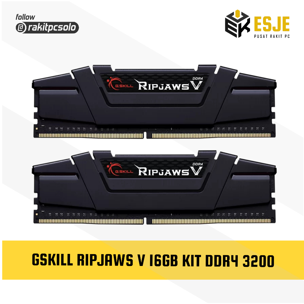 Jual GSKILL G.Skill Ripjaws V 16GB (2x8GB) DDR4 3200MHz | Shopee Indonesia