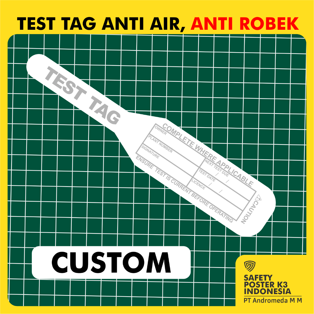 Jual Label Test Tag K3 Anti Air Anti Sobek, Tag Inspeksi Alat Safety ...
