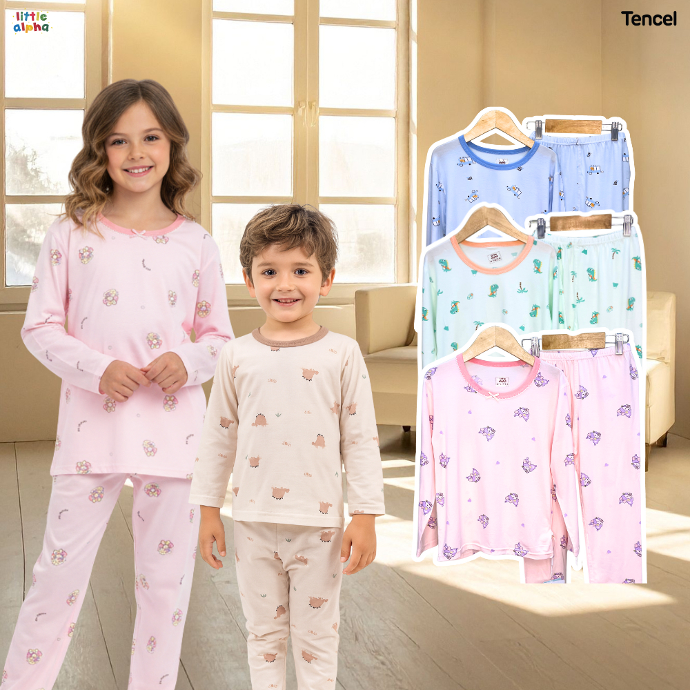 Jual Little Alpha Little Alpha Piyama Tencel Panjang | AG25 JamJam ...