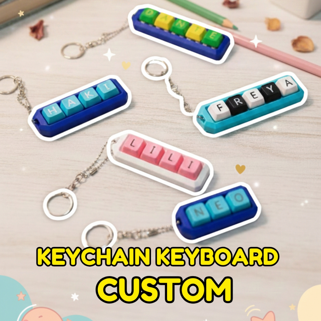 Jual Gantungan Kunci Fidget Keyboard Custom || Fidget Keyboard Toy ...