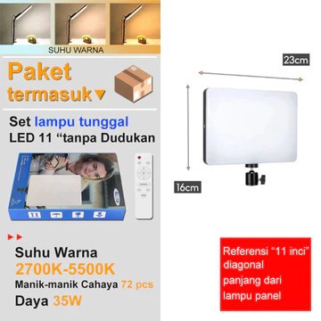 Lampu LED Panel Datar 11 24 Inci Dengan Tripod Lampu Studio Foto Video Penerangan Sorot