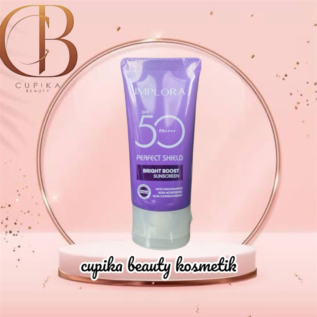 Jual un.ux_ IMPLORA perfect shield bright boost sunscreen spf 50 pa ...
