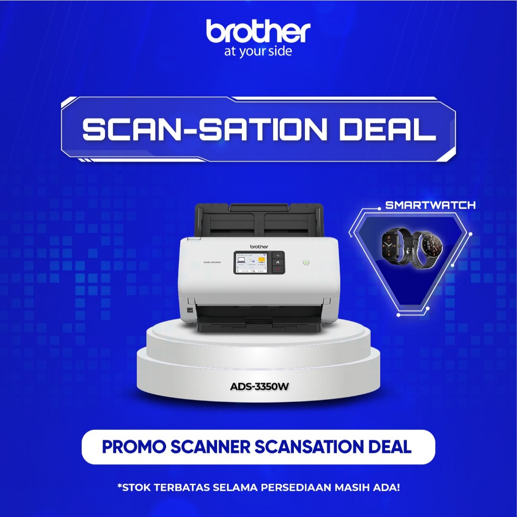 Jual Brother ADS-3350W / ADS3350W 40ppm WiFi ADF Scanner Garansi Resmi ...