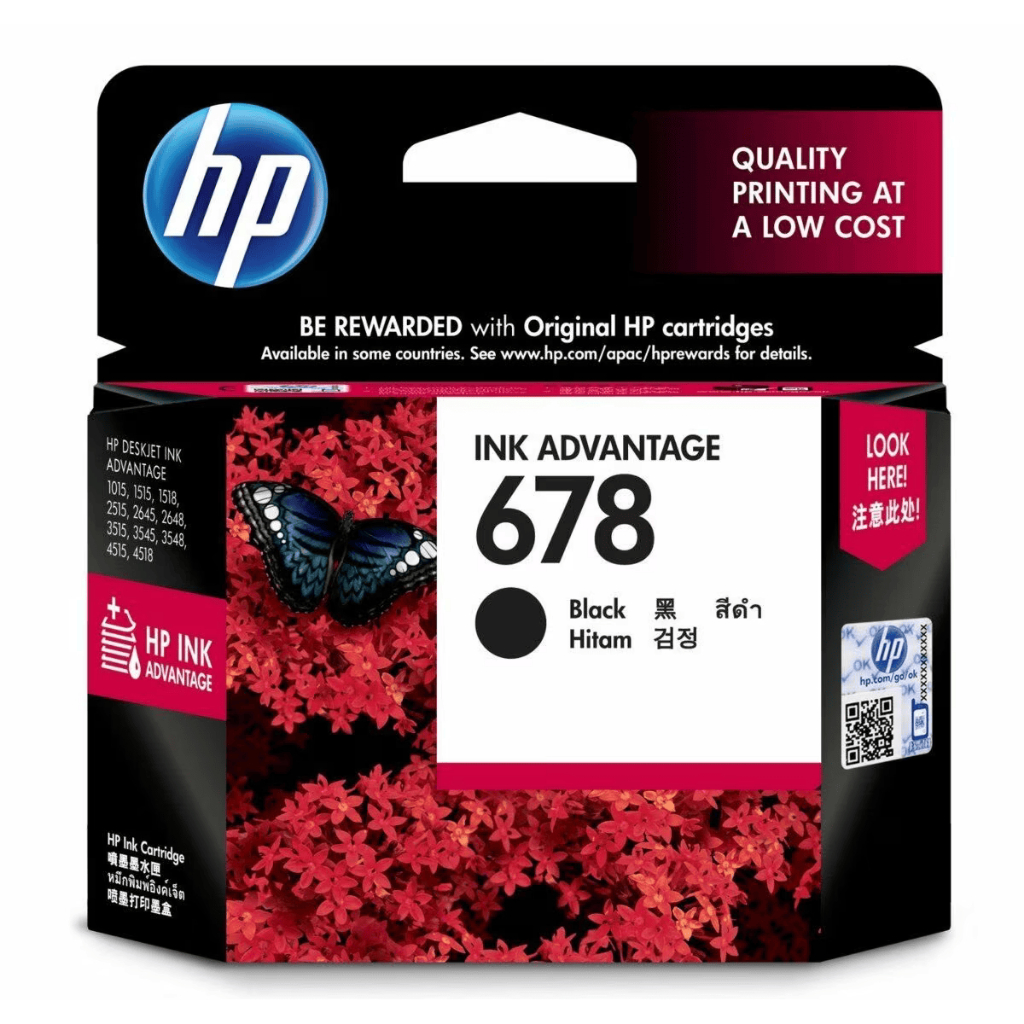 HP Tinta Printer 678 Black Original [CZ107AA] (2)