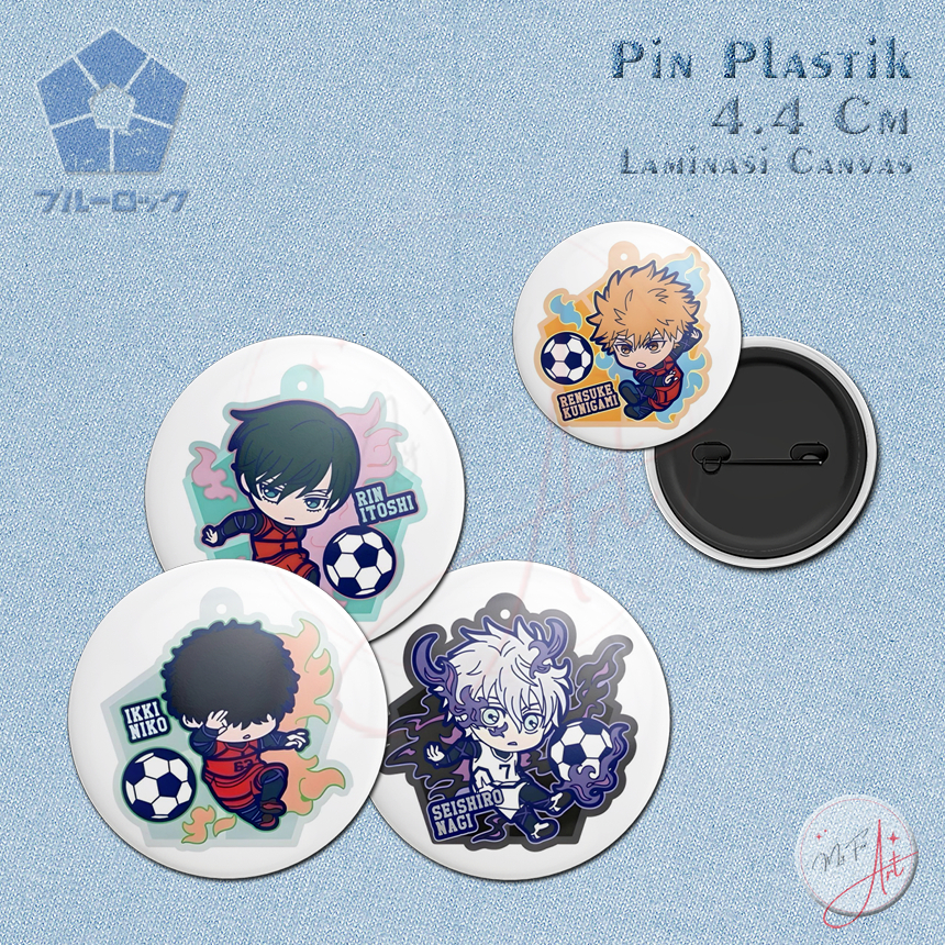 Jual Pin Button ANIME BLUELOCK CHIBI FIRE Pin Plastik Bros Aksesoris ...