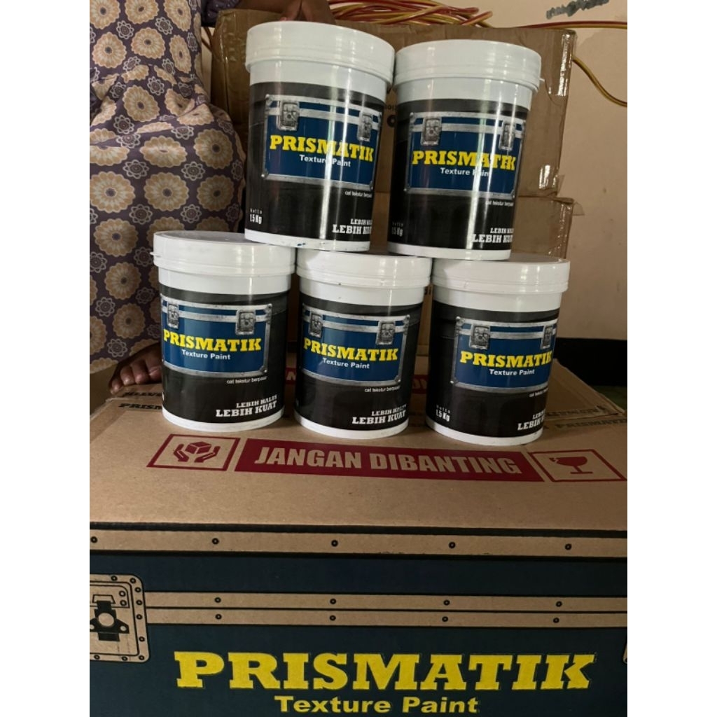 Jual Cat Texture Prismatik 6 Kaleng x 1.5 Kg | Shopee Indonesia