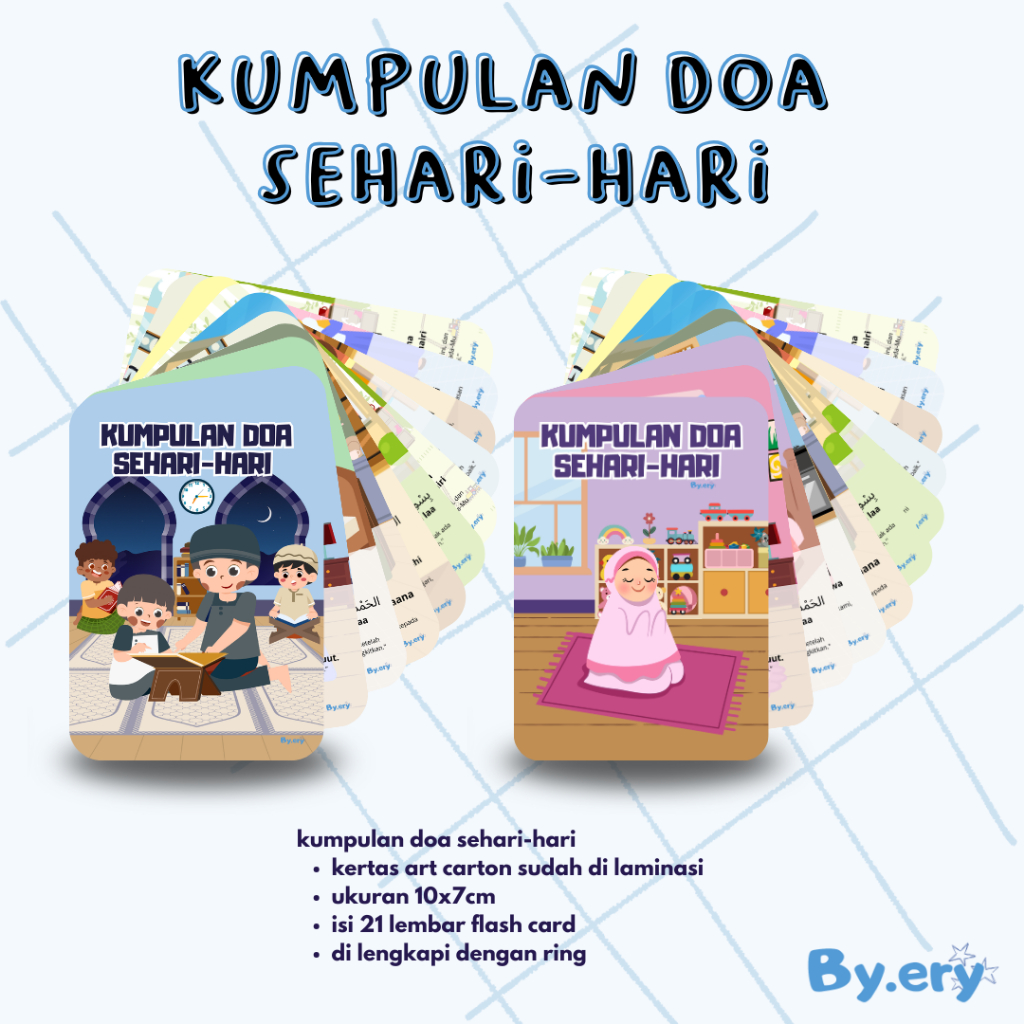 Jual FLASH CARD KUMPULAN DOA SEHARI-HARI DENGAN RING | by.eryy | Shopee ...