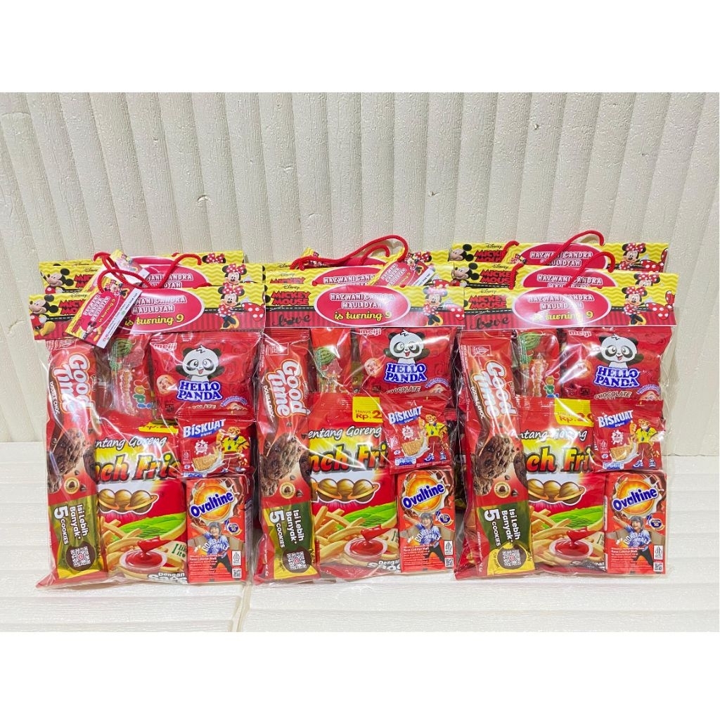 Jual Snack Ultah Merah / Paket Snack Ultah Serba Merah / Bingkisan ...