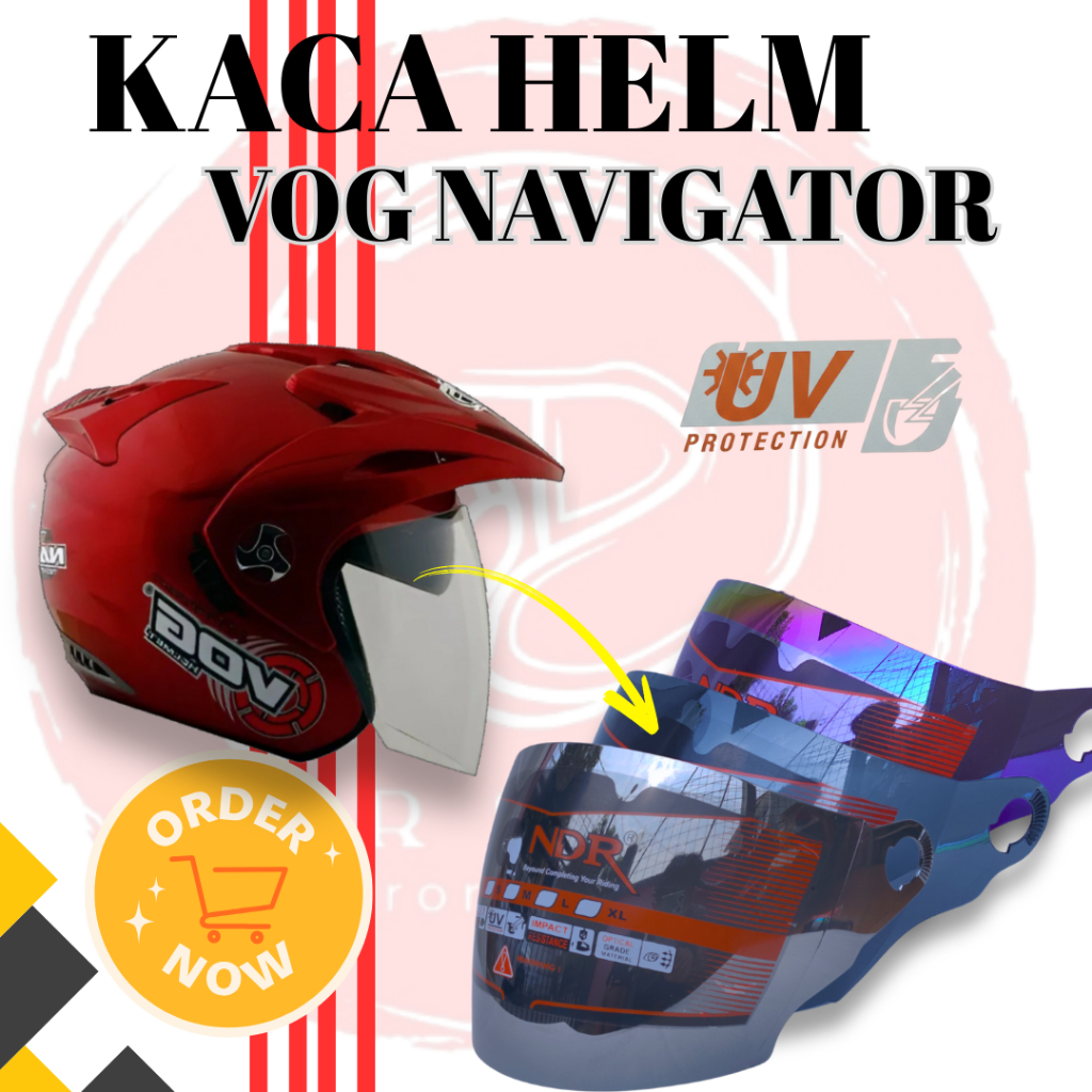 Jual kaca Visor helm helmet VOG NAVIGATOR NDR ClearView – Kaca Helm NDR ...