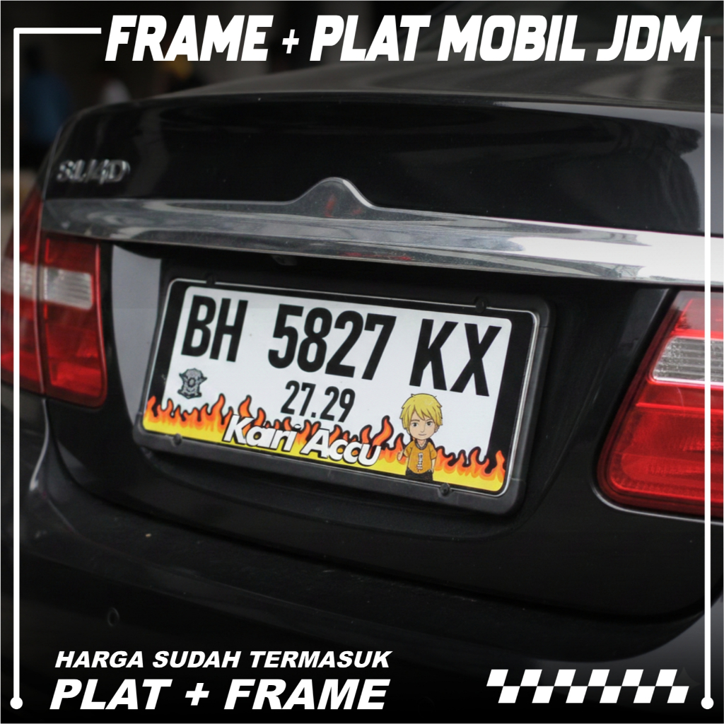 Jual Plat Nomor Mobil Custom Frame dan Plat Model Porper JDM Viral JPS ...