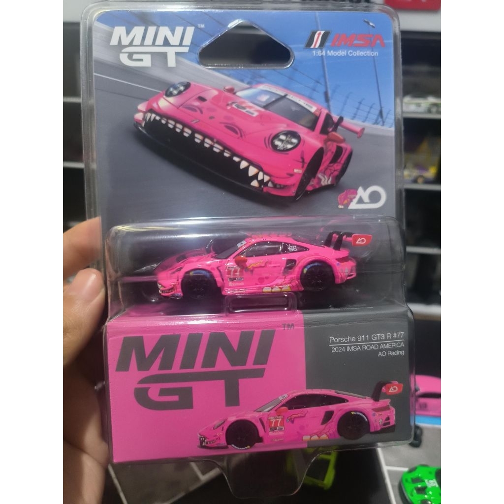 Jual Mini GT Roxy pink Porsche 911 GT3 #77 IMSA AO Racing | Shopee ...