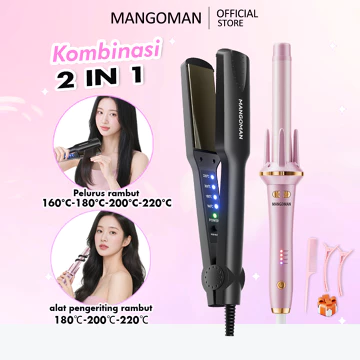 MANGOMAN Catokan Curly Catokan Volumized Catok Curly Akar Rambut Ceramic Crimp Catok Akar Catok