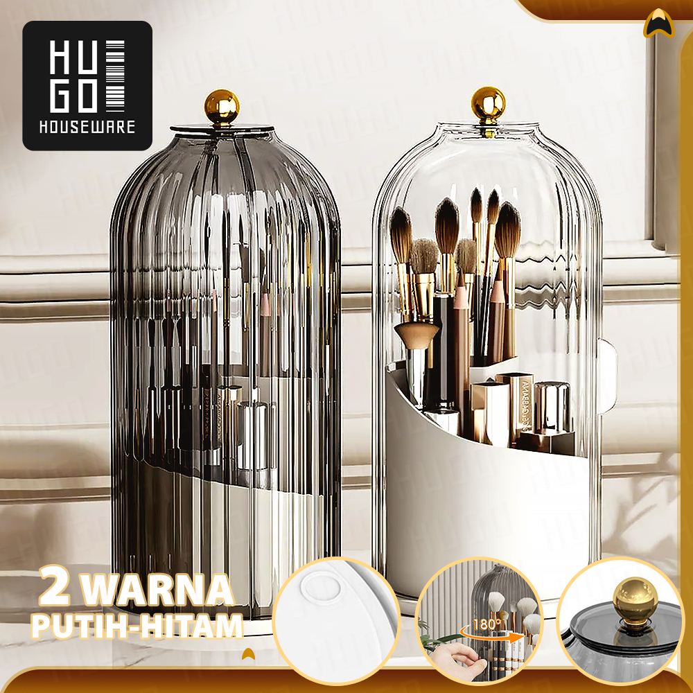 Jual Hugo Houseware Tempat Brush Makeup Putar 360 Organizer Kosmetik ...