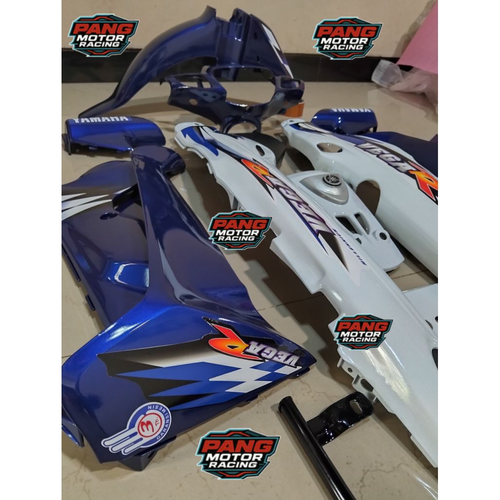 Jual Body Set VEGA R LAMA BIRU PUTIH Striping Custom SET BEHEL BELAKANG ...