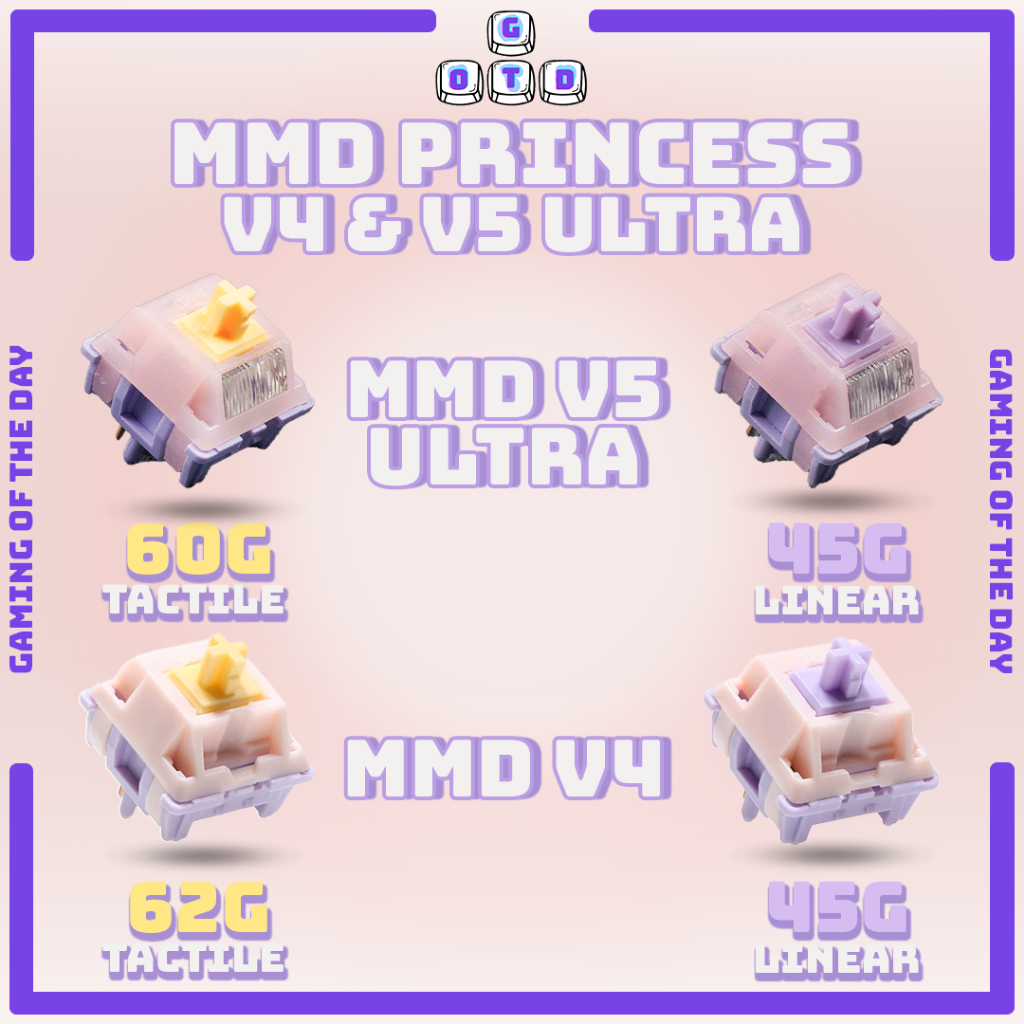 Jual MMD Princess V4 & V5 Ultra Linear Switch Tactile Mechanical 5 Pin