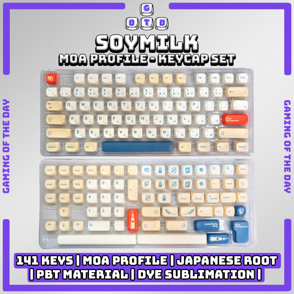 Jual Soymilk Vintage with Japanese Root Keycaps Keycap by GOTD Cherry ...