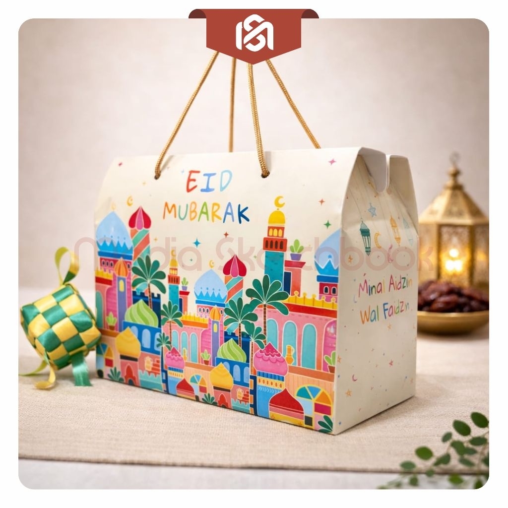 [Isi 10Pcs]  KOTAK HAMPERS LEBARAN IDUL FITRI / PAPER BAG LEBARAN 2026 / BOX HAMPERS SOUVENIR LEBARAN