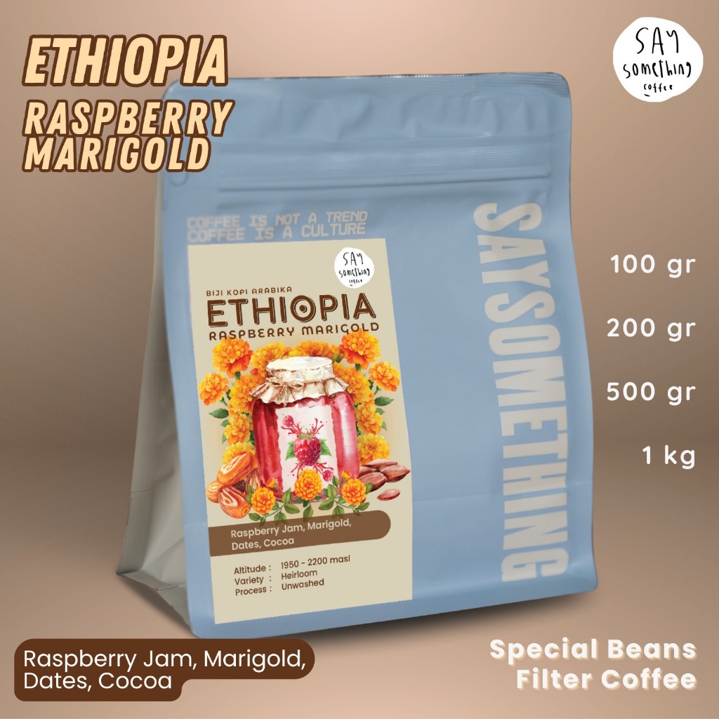 Jual Say Something Coffee Biji Kopi Arabika Ethiopia Raspberry Marigold ...