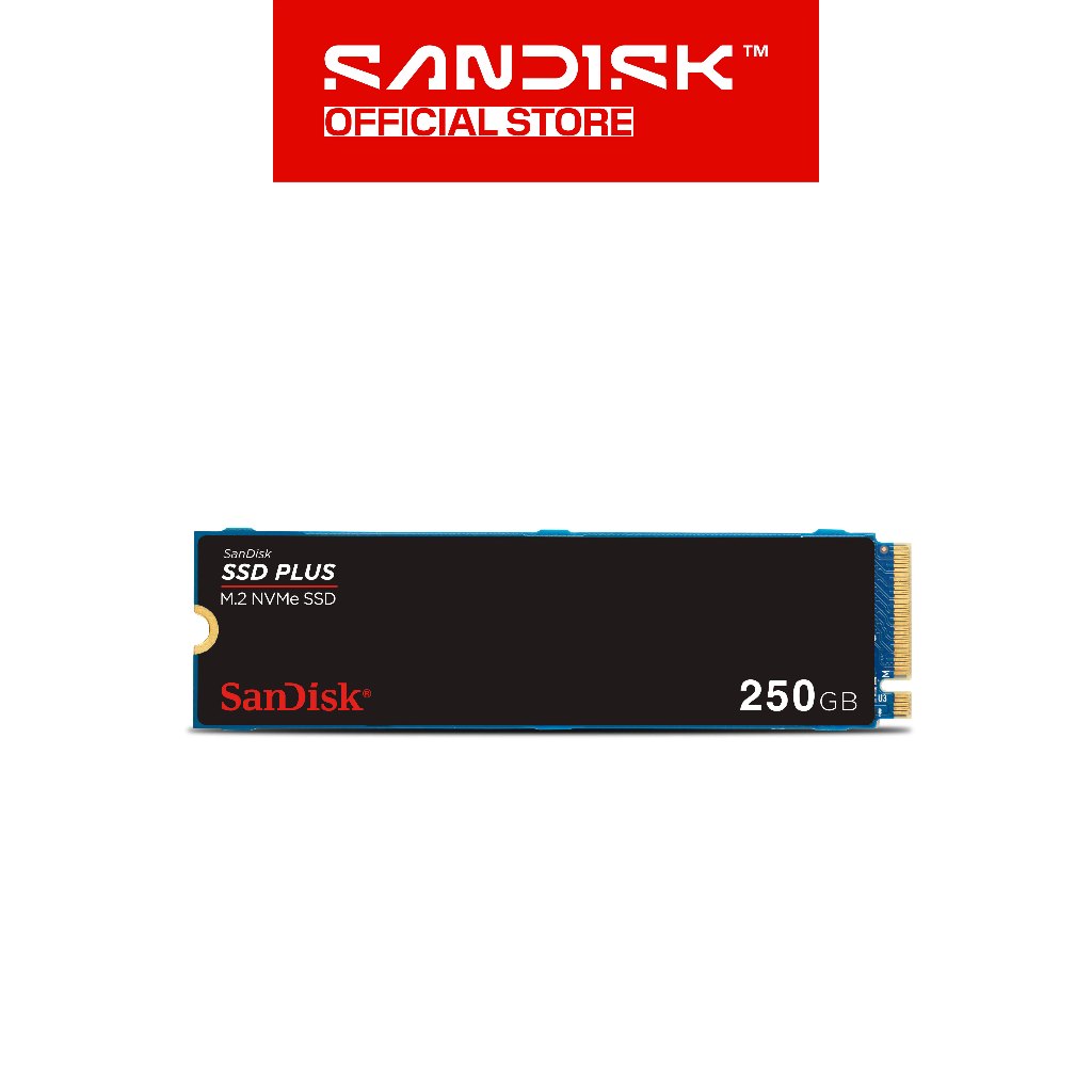 SANDISK SSD Internal PLUS M.2 250GB / 500GB / 1TB / 2TB NVMe PCIe Gen 3.0 (Up to 2400 / 3200MB/s)