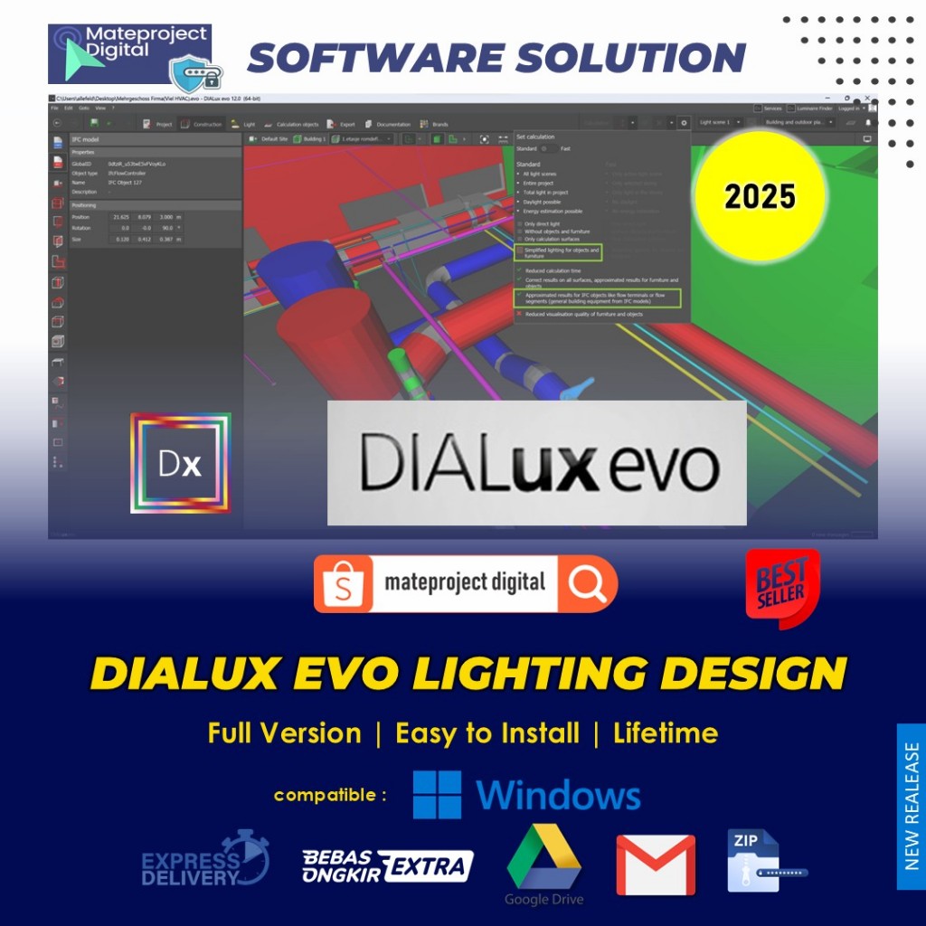 Jual DIALux Evo 12 Full Version Software Lighting Desain | Shopee Indonesia