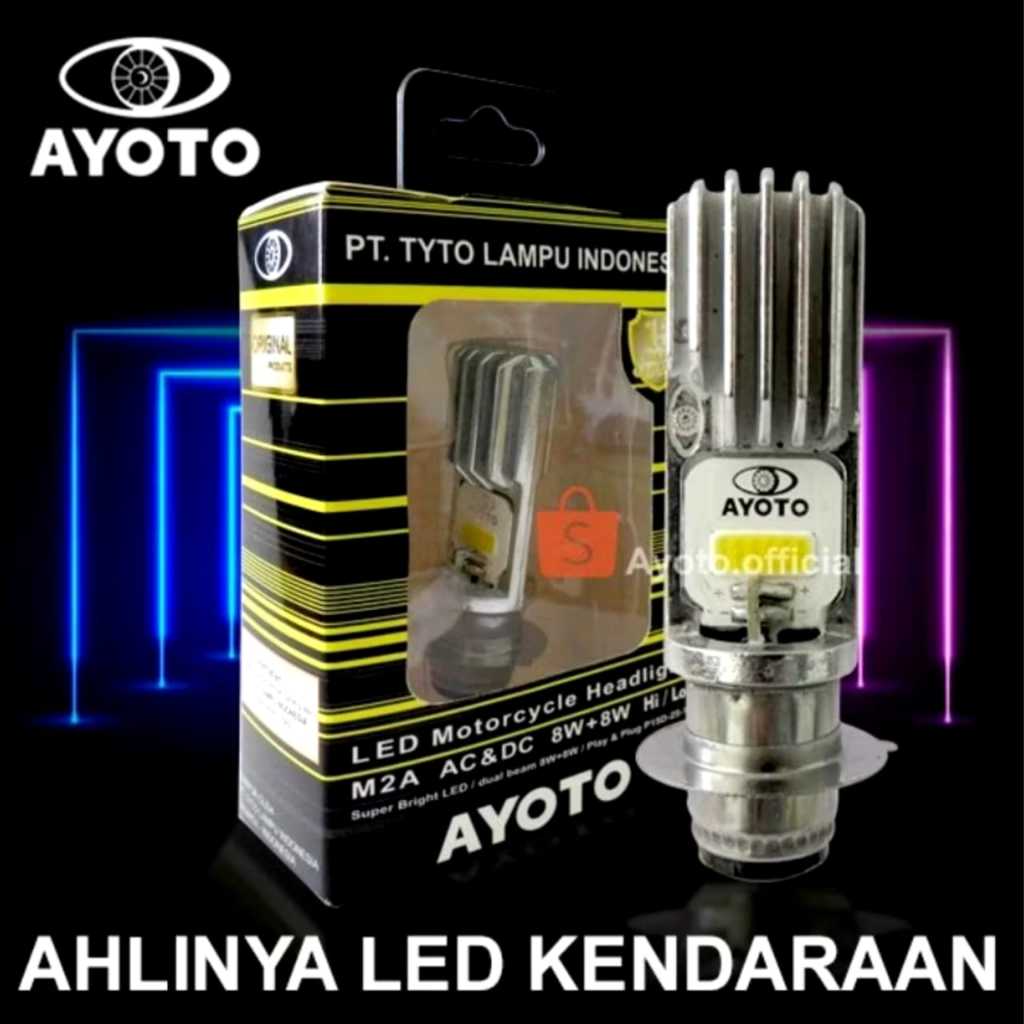 Jual Lampu LED Motor Socket H6 AYOTO | Lampu Depan LED Motor Putih ...