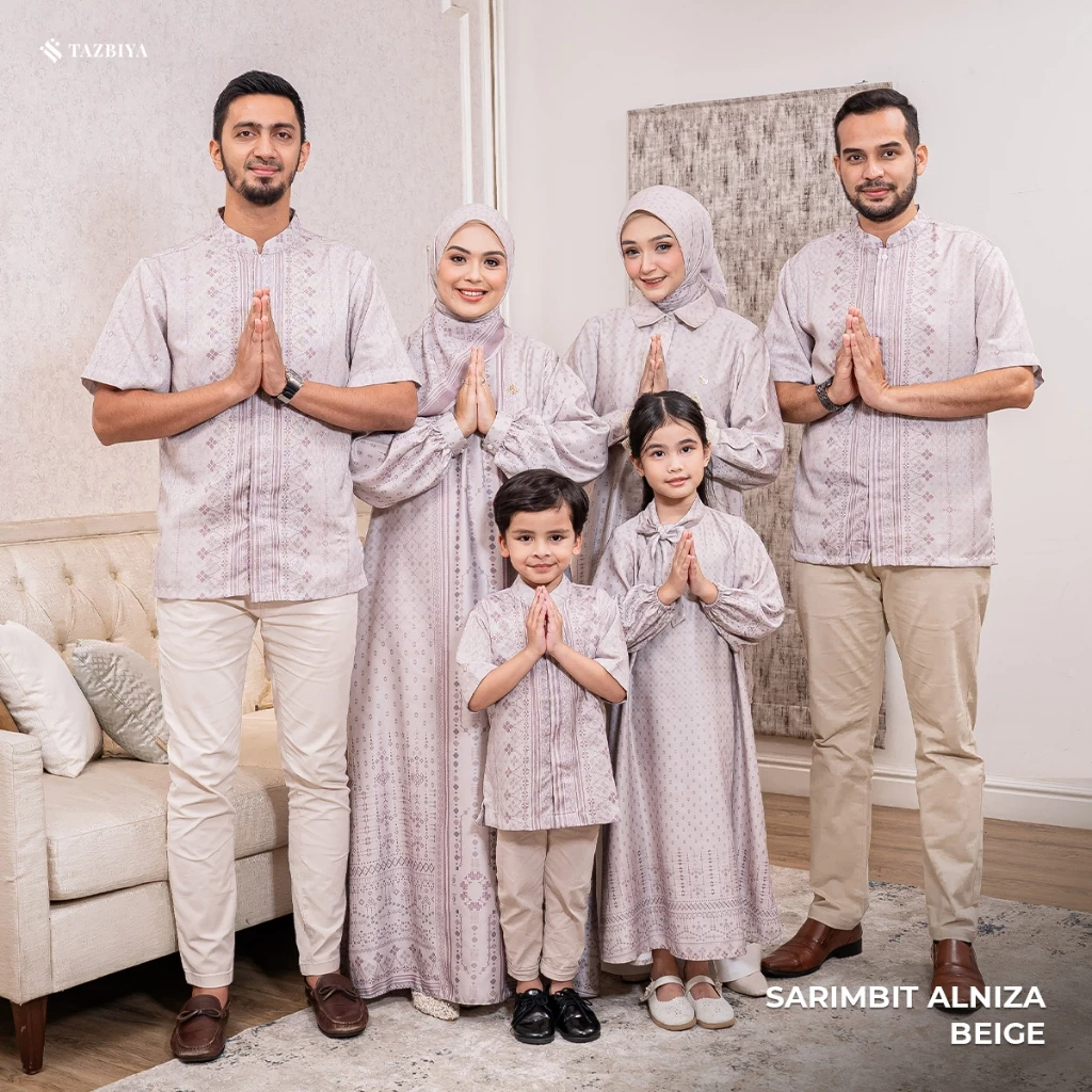 [READY STOCK] Tazbiya Sarimbit Alniza Series | Baju Sarimbit Lebaran 2026 | Baju Sarimbit | Baju Sarimbit Keluarga | Sarimbit Idul Fitri