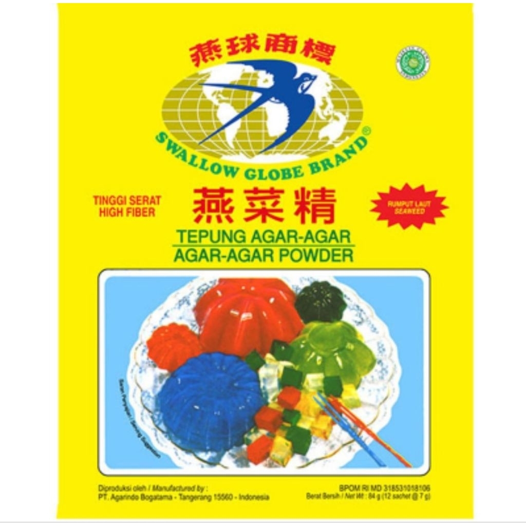 Jual SWALLOW GLOBE/LILY Agar Agar 7 Gram - Rumput Laut Tinggi Serat ...