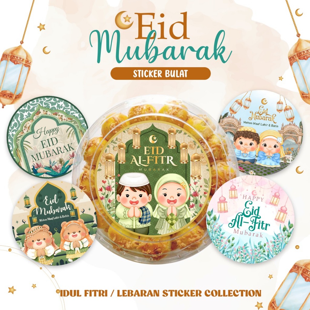 Jual PROSES CEPAT - STICKER BULAT LEBARAN / STIKER LABEL IDUL FITRI ...