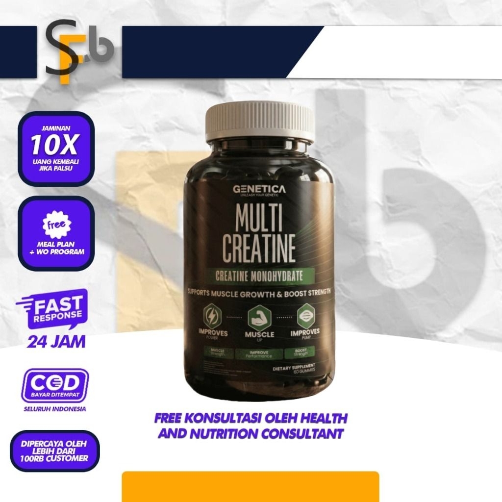 Jual Genetica Multi Creatine Gummy - Creatine Monohydrate 4.000mg + HCI