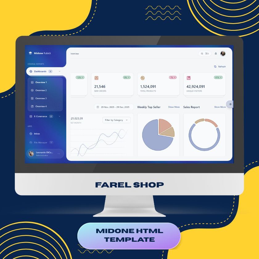 Jual Source Code Midone - Tailwind 4 HTML Admin Template | Shopee Indonesia