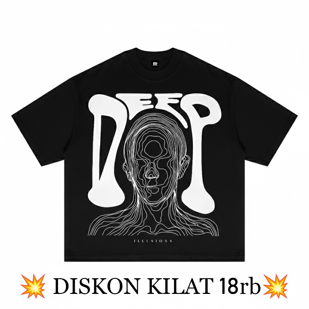 Jual (COD) Kaos Distro Deep Trippy Vintage Streetwear - Atasan Unisex ...