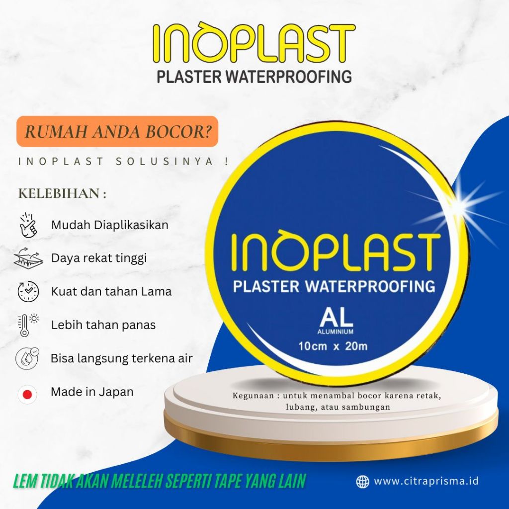 Jual INOPLAST Plaster Waterproofing Penutup Atap Bocor Tahan Panas 5cm ...