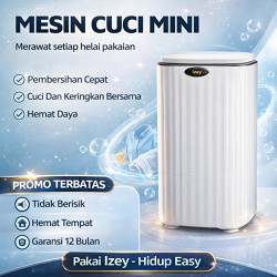 IZEY Mesin Cuci Mini Atro Mesin Cuci Portable dan Pengering kapasitas 3.5 Kg Mesin Cuci Anak Kos- Mamihome