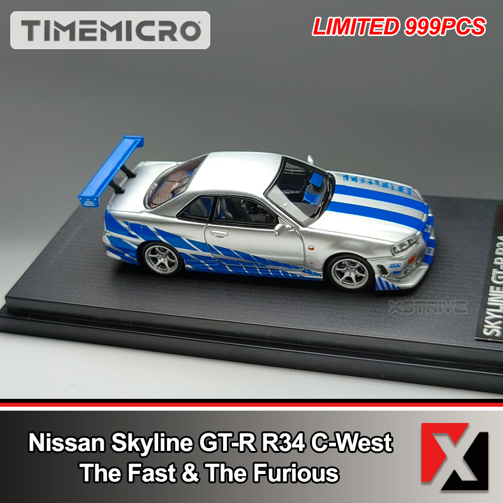 Jual TIMEMICRO 1:64 Nissan Skyline GT-R R34 C-West Body Kit The Fast ...