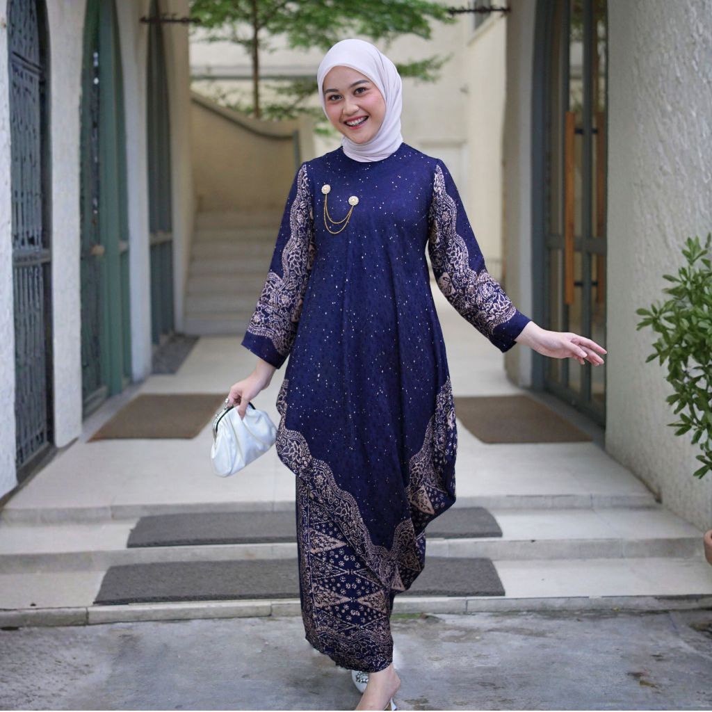 Jual KINNAS Freya One Set Kurung Melayu Bahan Viscose dengan Rok Lilit ...