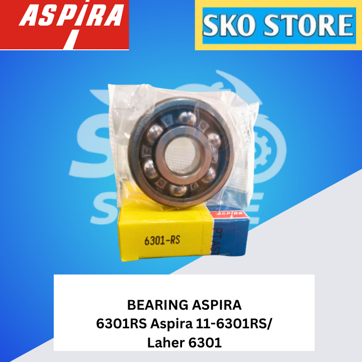 Jual Bearing 6301RS Aspira 11-6301RS/Laher 6301 Original Murah | Shopee ...