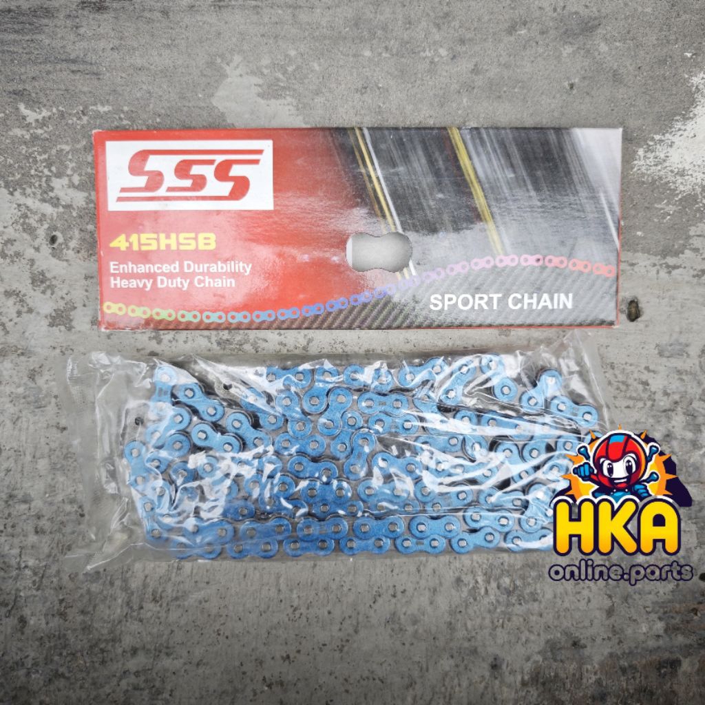 Jual SSS Rantai Blue Biru HSB 415 130 Original SSS Racing | Shopee ...