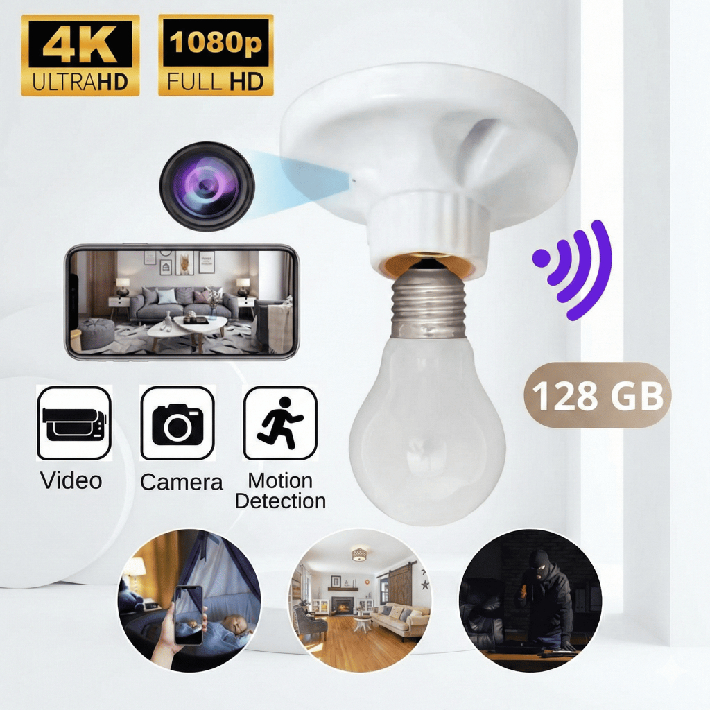 Jual Teknobi Camera Cctv Mini Socket Wireless Fitting Lampu Kamera Mini ...