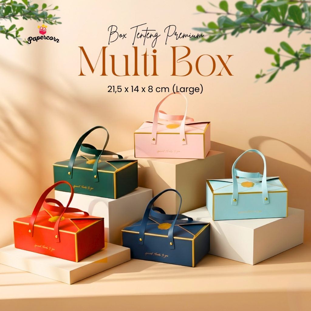 Jual 10 Pcs Box hampers tenteng Premium Multi Box Large 21,5x14x8cm ...