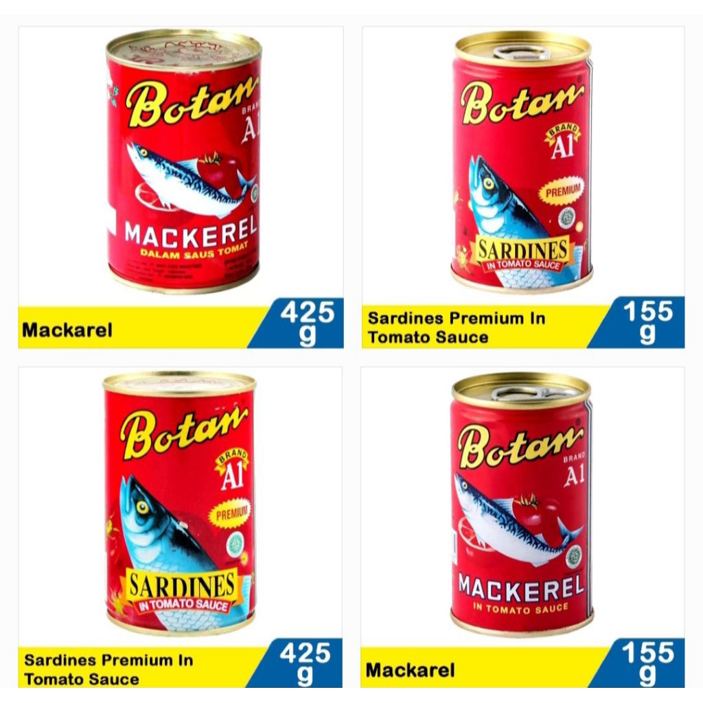 Jual Botan Mackerel 155 gr & 425 gr dan Sardine 155 gr & 425 Gr ...