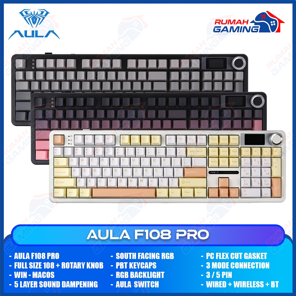 Jual AULA F108 PRO - Full Size - TFT Display Screen - South Facing ...