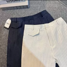 Oro Pants Stripe Bangkok Celana Wanita Antik Kusut Celana Highwaist Kulot Wanita Loose Pants