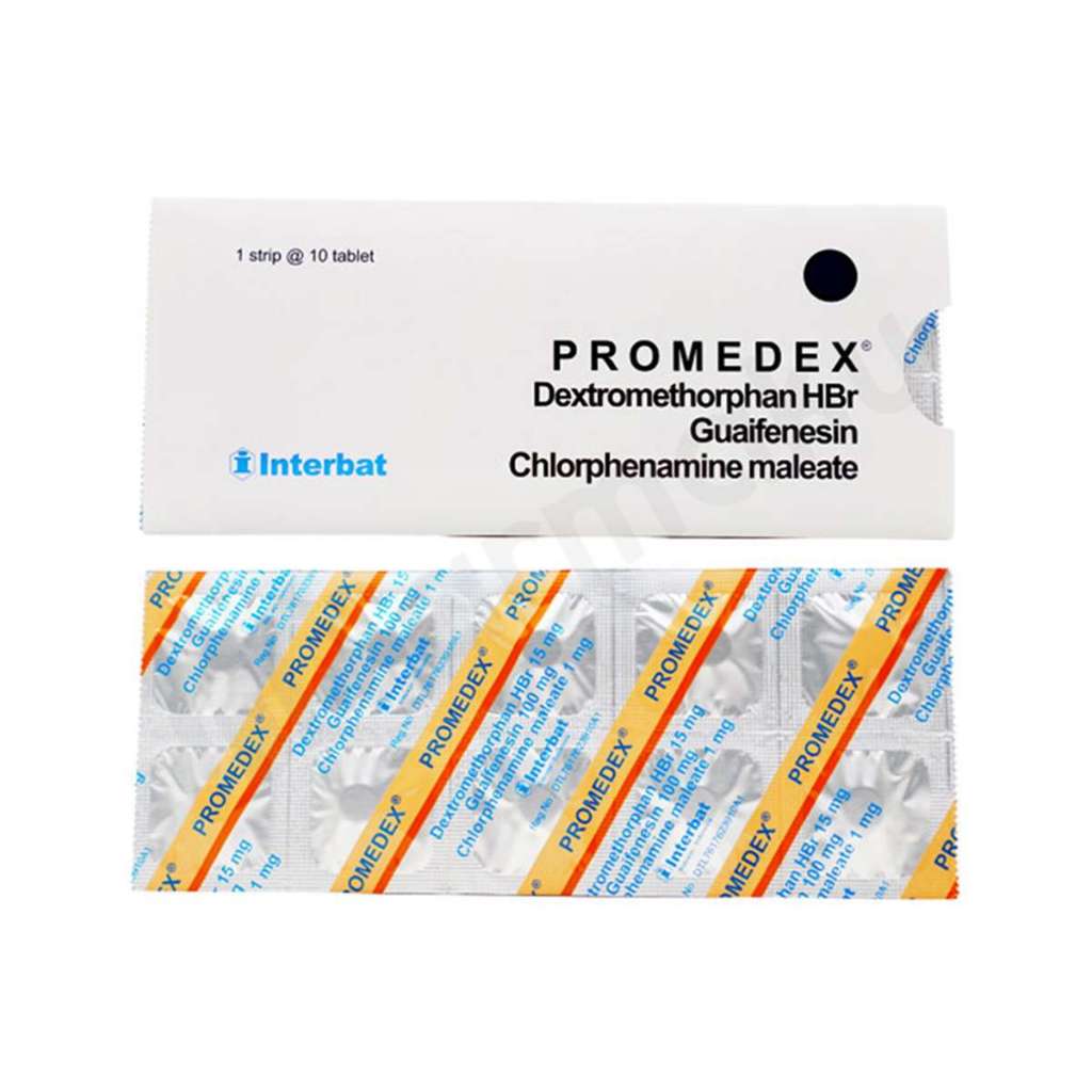 Jual PROMEDEX TABLET (@1 STRIP ISI 10 TABLET) - MEREDAKAN BATUK ...
